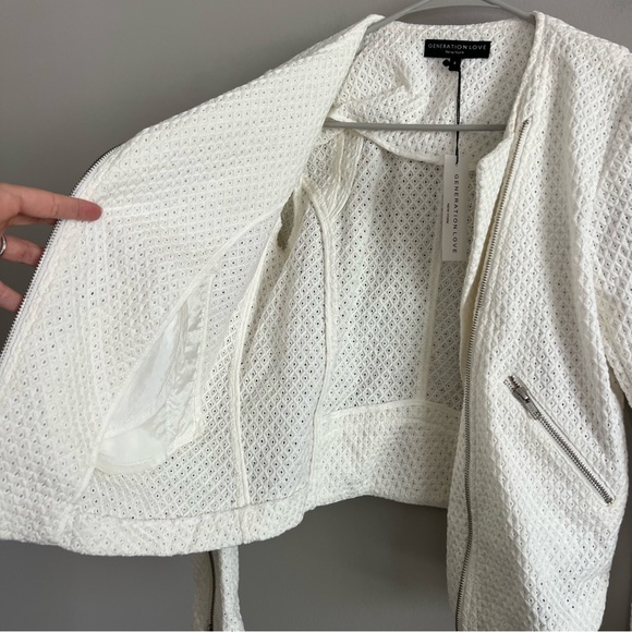 NEW Generation Love Duncan Eyelet Moto Zip Jacket Women's Size Small - Picture 6 of 9